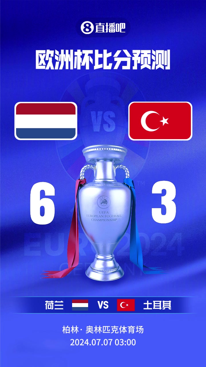  欧洲杯淘汰赛荷兰vs土耳其截图比分预测